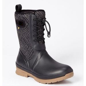 Bogs Black Abstract Cameron Lace FL Rain Boot